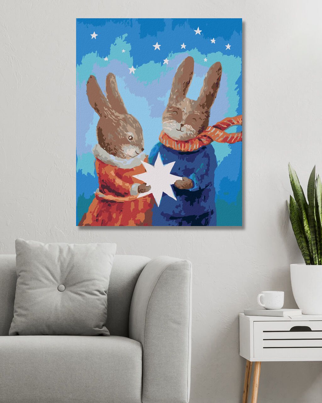 zuty Malování podle čísel - ZAMILOVANÍ ZAJÍCI - Rozměr: 40x50 cm, Rámování: Varianta: vypnuté plátno na rám - obrázek 10