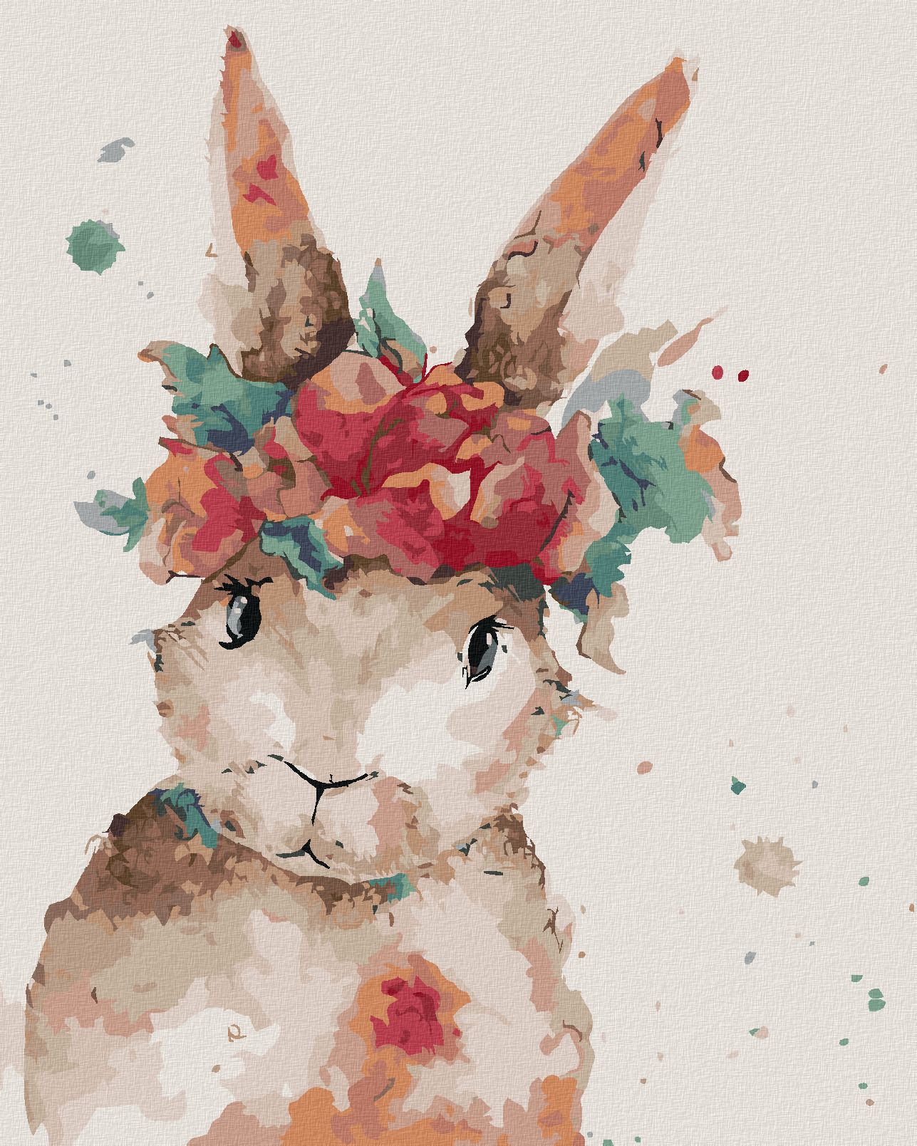 zuty Malování podle čísel - ELEGANTNÍ ZAJÍC - Rozměr: 40x50 cm, Rámování: Varianta: bez rámu a bez vypnutí plátna - obrázek 1