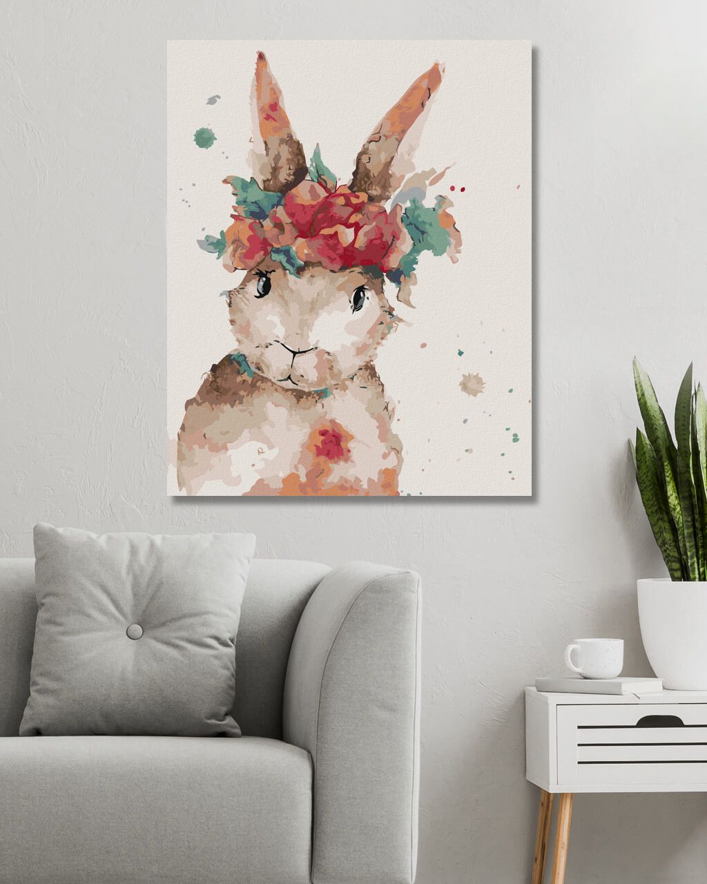 zuty Malování podle čísel - ELEGANTNÍ ZAJÍC - Rozměr: 40x50 cm, Rámování: Varianta: bez rámu a bez vypnutí plátna - obrázek 5