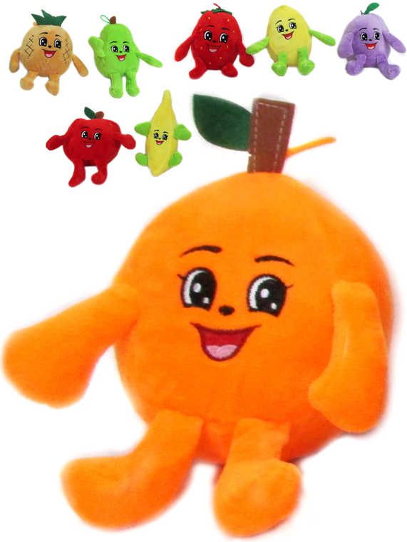 PLYŠ Ovoce veselé 22cm s obličejem 8 druhů *PLYŠOVÉ HRAČKY* - obrázek 1