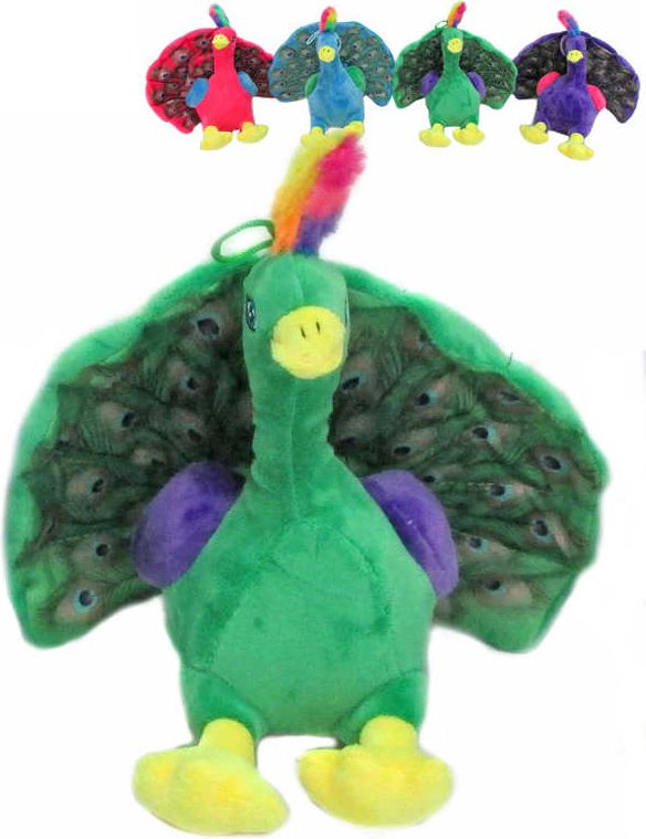 PLYŠ Páv 18cm 4 barvy *PLYŠOVÉ HRAČKY* - obrázek 1