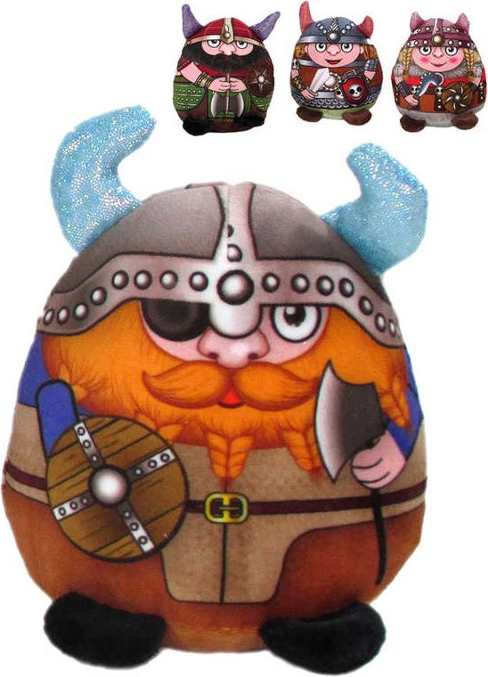 PLYŠ Wiking postavička 13cm třpytivé rohy 4 druhy *PLYŠOVÉ HRAČKY* - obrázek 1