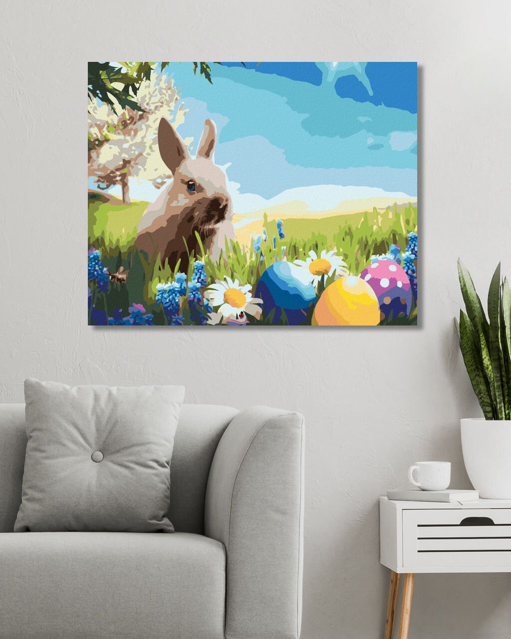 zuty Malování podle čísel - MALÝ VELIKONOČNÍ ZAJÍČEK - Rozměr: 40x50 cm, Rámování: Varianta: bez rámu a bez vypnutí plátna - obrázek 8