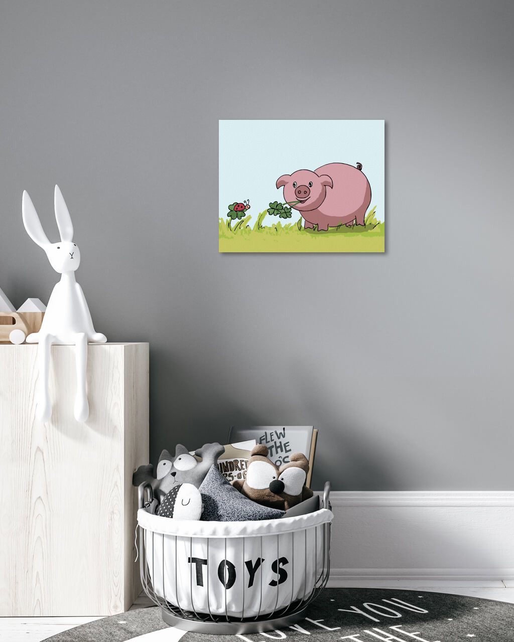 zuty Malování podle čísel - BERUŠKA S PRASÁTKEM - Rozměr: 40x50 cm, Rámování: Varianta: vypnuté plátno na rám - obrázek 7