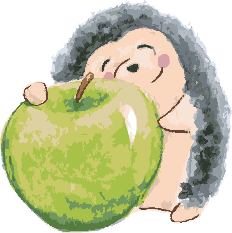 zuty Malování podle čísel - JEŽEK S JABLÍČKEM - Rozměr: 40x50 cm, Rámování: Varianta: bez rámu a bez vypnutí plátna - obrázek 4