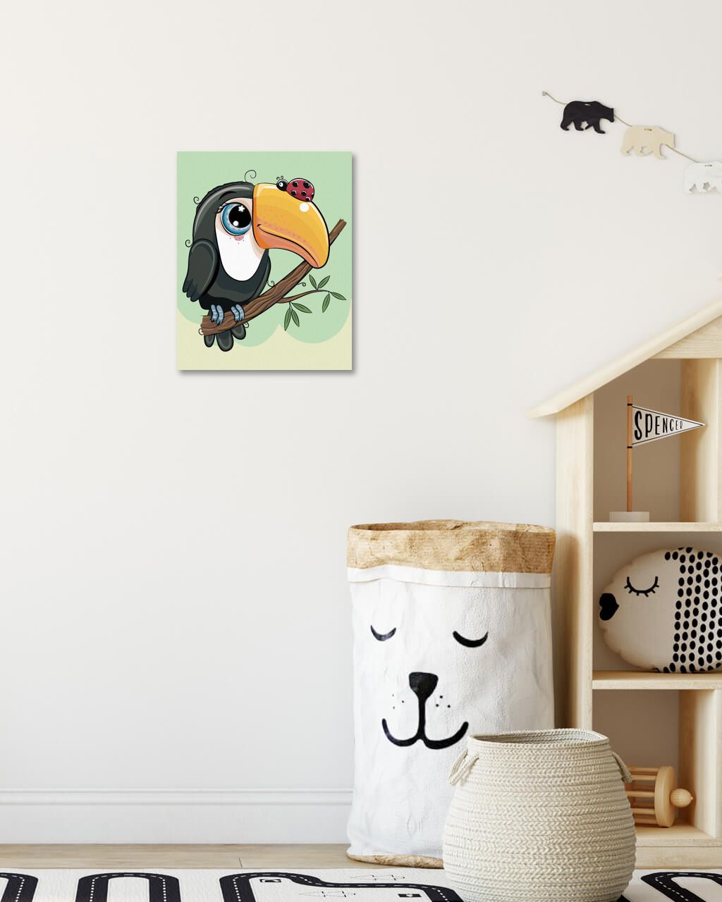 zuty Malování podle čísel - BERUŠKA A TUKAN - Rozměr: 40x50 cm, Rámování: Varianta: vypnuté plátno na rám - obrázek 7
