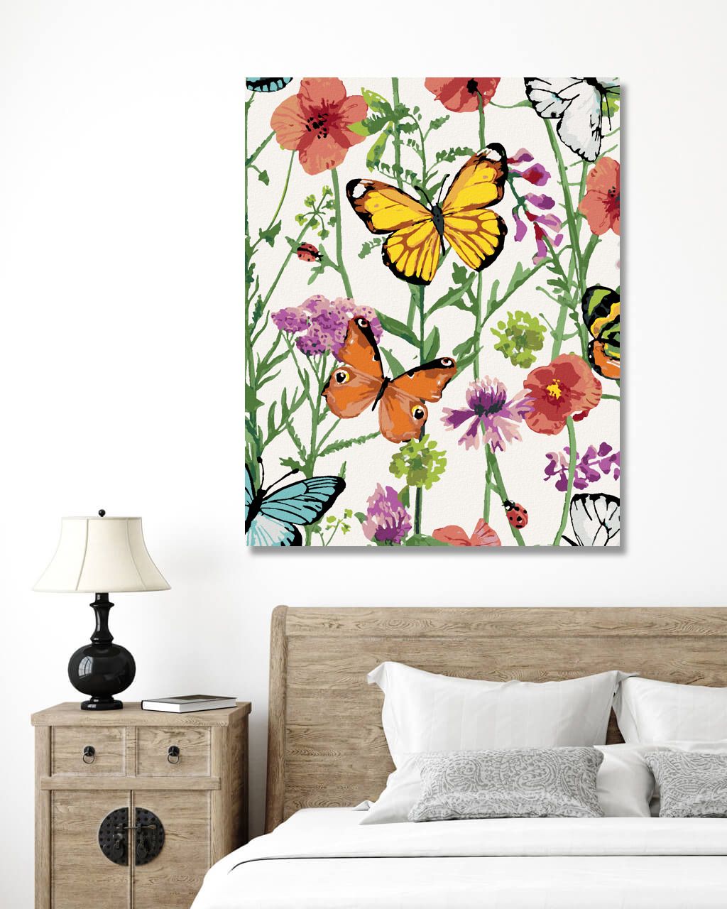 zuty Malování podle čísel - BERUŠKY A MOTÝLCI - Rozměr: 40x50 cm, Rámování: Varianta: vypnuté plátno na rám - obrázek 8