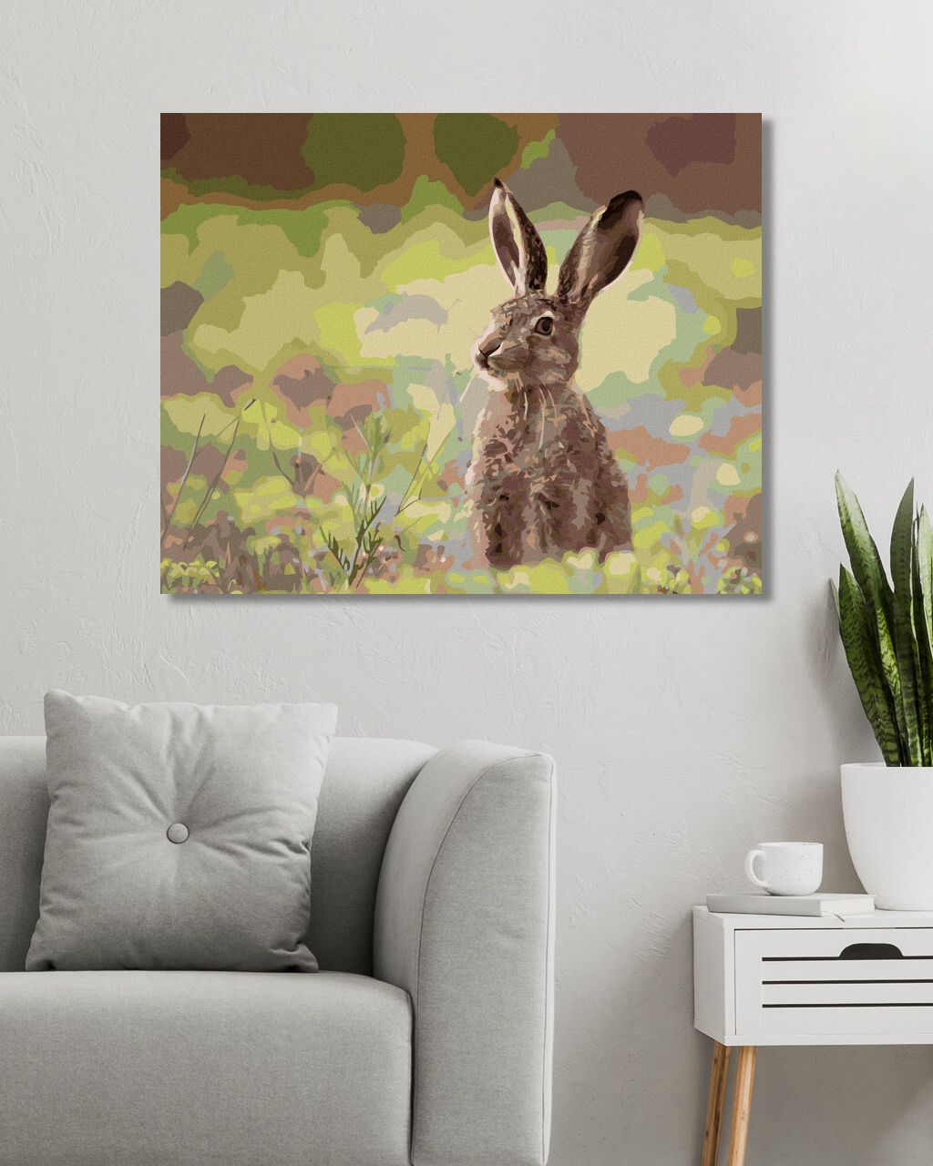 zuty Malování podle čísel - ZAJÍC V TRÁVĚ - Rozměr: 40x50 cm, Rámování: Varianta: bez rámu a bez vypnutí plátna - obrázek 6