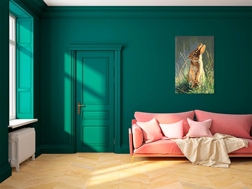 zuty Malování podle čísel - ZAJÍC V TRÁVĚ - Rozměr: 40x50 cm, Rámování: Varianta: bez rámu a bez vypnutí plátna - obrázek 9