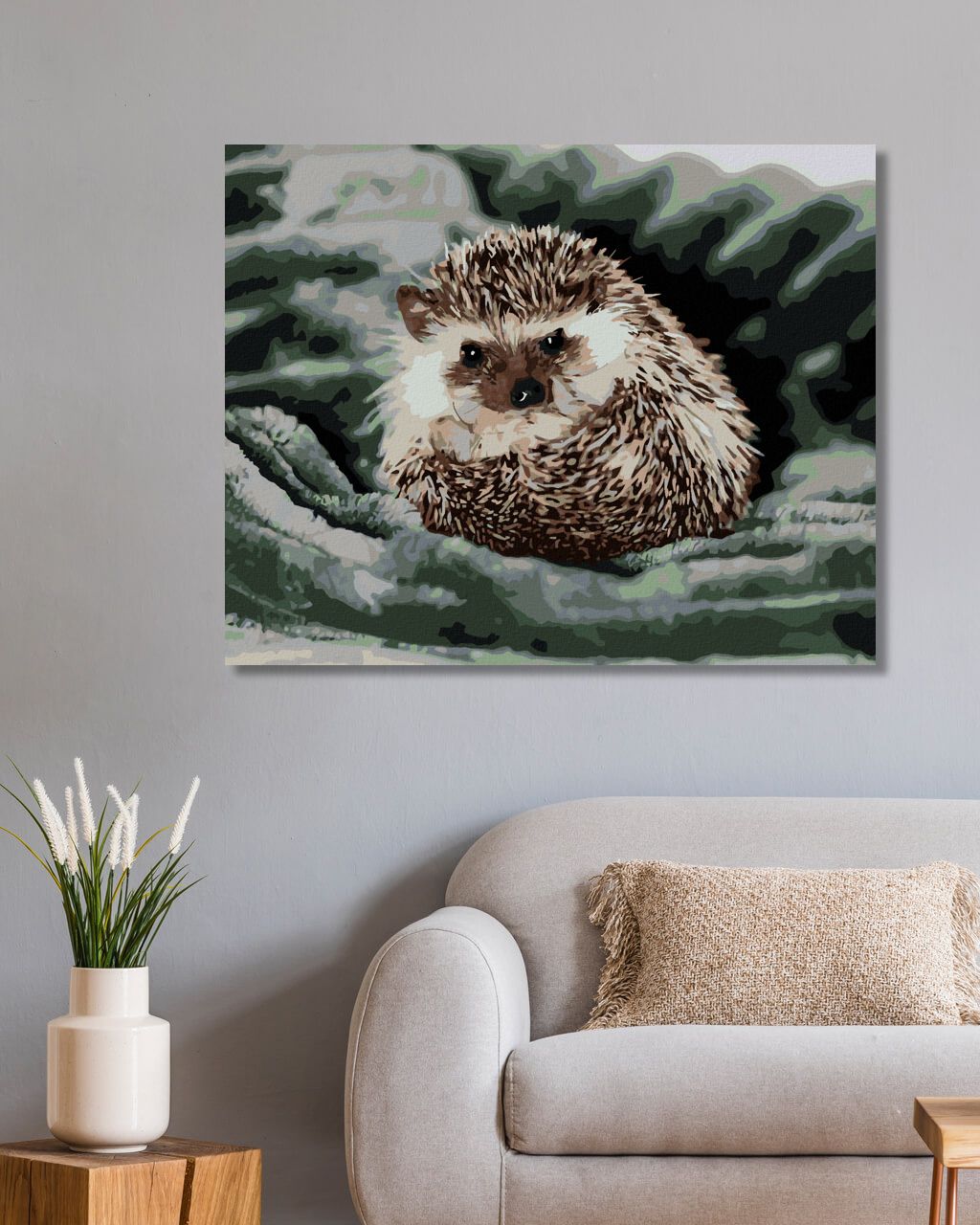 zuty Malování podle čísel - JEŽEK NA ZELENÉ DECE - Rozměr: 40x50 cm, Rámování: Varianta: vypnuté plátno na rám - obrázek 7