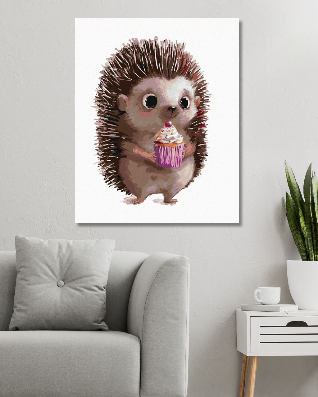 zuty Malování podle čísel - JEŽEK A CUPCAKE - Rozměr: 40x50 cm, Rámování: Varianta: bez rámu a bez vypnutí plátna - obrázek 9