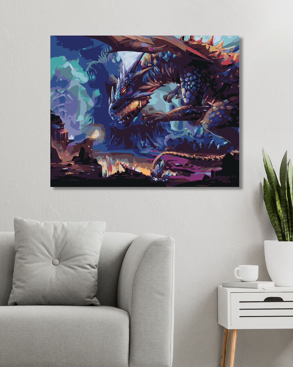 zuty Malování podle čísel - DRAČÍ PLANETA - Rozměr: 40x50 cm, Rámování: Varianta: vypnuté plátno na rám - obrázek 6