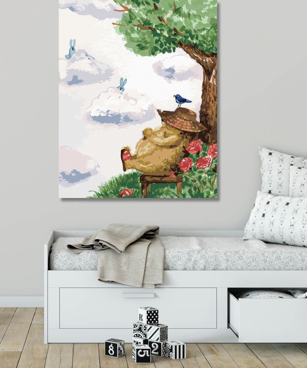 zuty Malování podle čísel - JEŽEK ODPOČÍVAJÍCÍ POD STROMEM - Rozměr: 40x50 cm, Rámování: Varianta: bez rámu a bez vypnutí plátna - obrázek 10