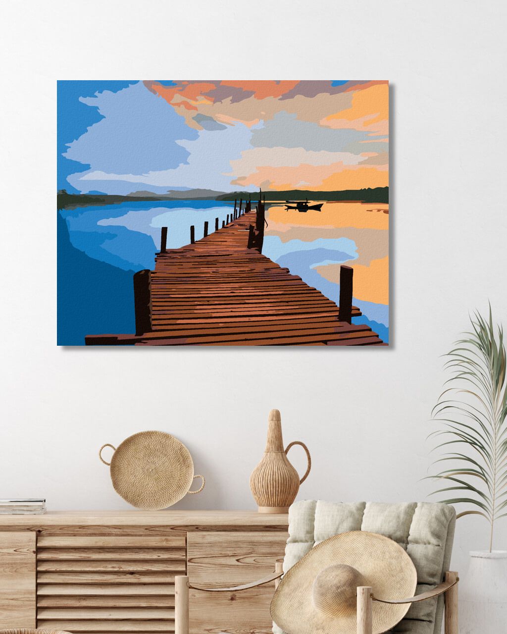 zuty Malování podle čísel - VÝCHOD SLUNCE NAD MOLEM - Rozměr: 40x50 cm, Rámování: Varianta: vypnuté plátno na rám - obrázek 7