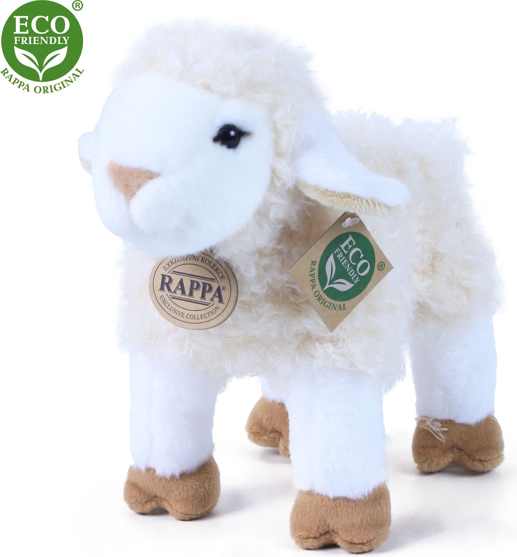 RAPPA Plyšová ovce 23 cm ECO-FRIENDLY - obrázek 4