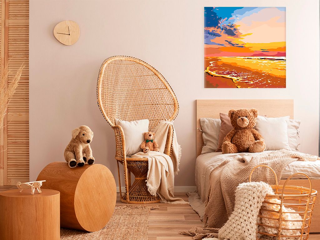 zuty Malování podle čísel - ZÁPAD SLUNCE NA PLÁŽI - Rozměr: 40x50 cm, Rámování: Varianta: vypnuté plátno na rám - obrázek 6