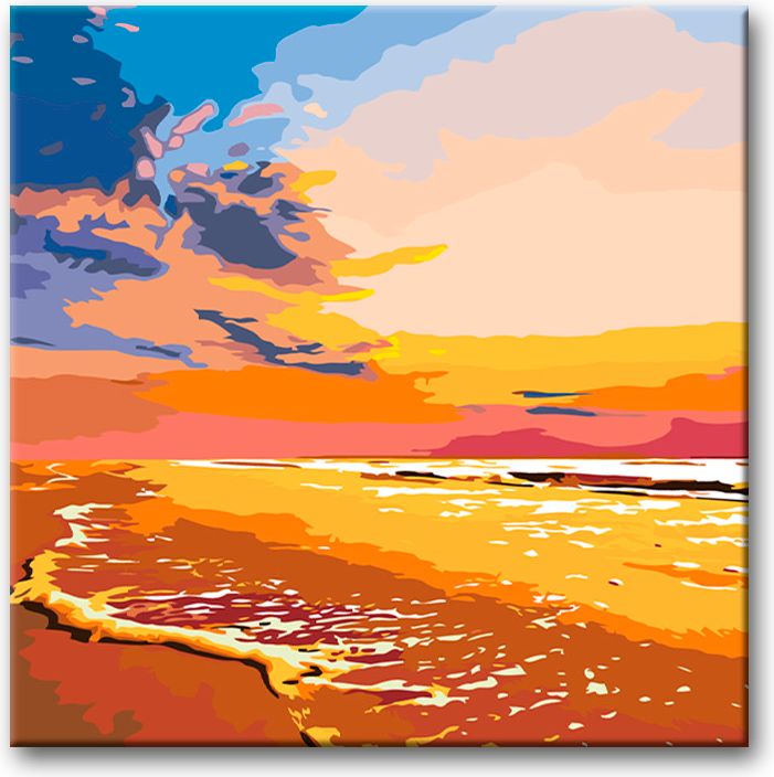 zuty Malování podle čísel - ZÁPAD SLUNCE NA PLÁŽI - Rozměr: 40x50 cm, Rámování: Varianta: vypnuté plátno na rám - obrázek 13