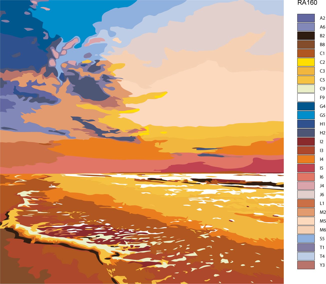 zuty Malování podle čísel - ZÁPAD SLUNCE NA PLÁŽI - Rozměr: 40x50 cm, Rámování: Varianta: vypnuté plátno na rám - obrázek 19