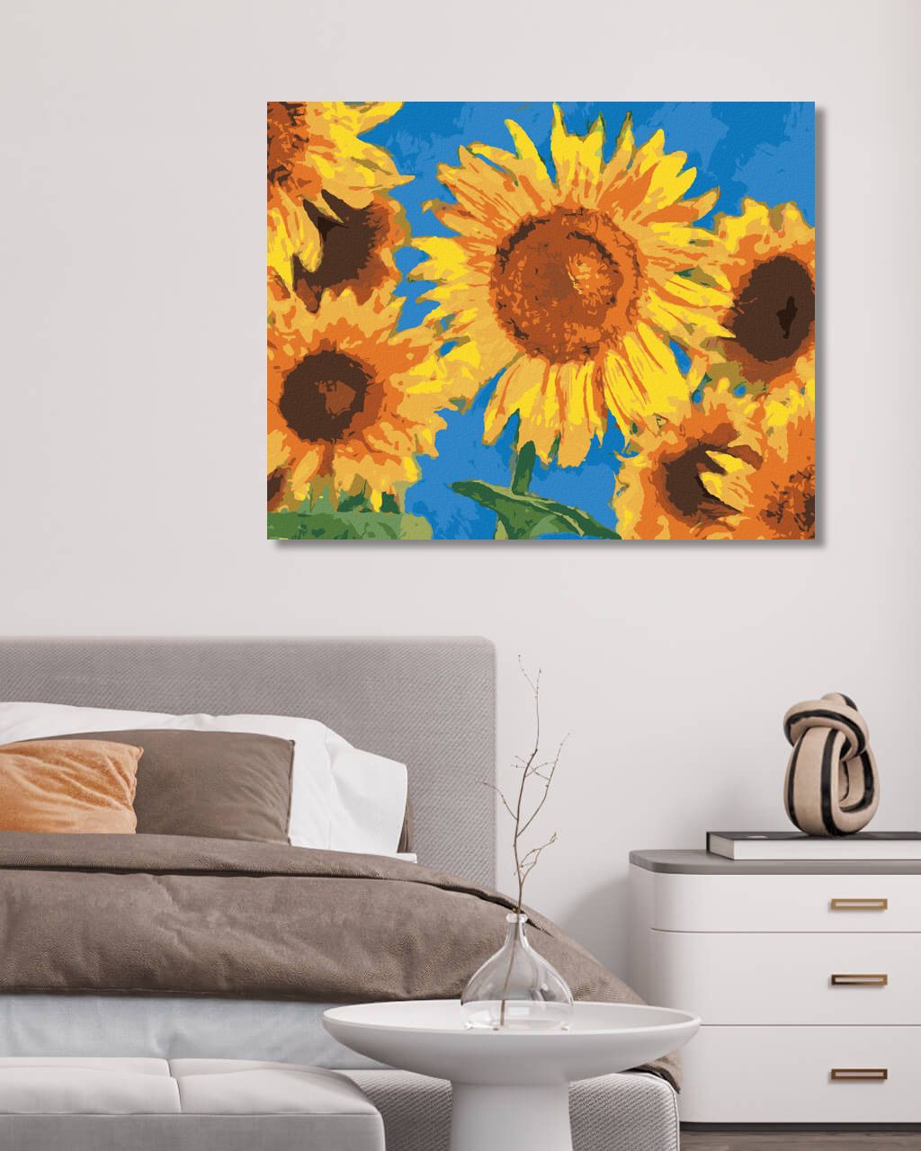 zuty Malování podle čísel - SLUNEČNICE PODLE VAN GOGHA - Rozměr: 40x50 cm, Rámování: Varianta: bez rámu a bez vypnutí plátna - obrázek 3
