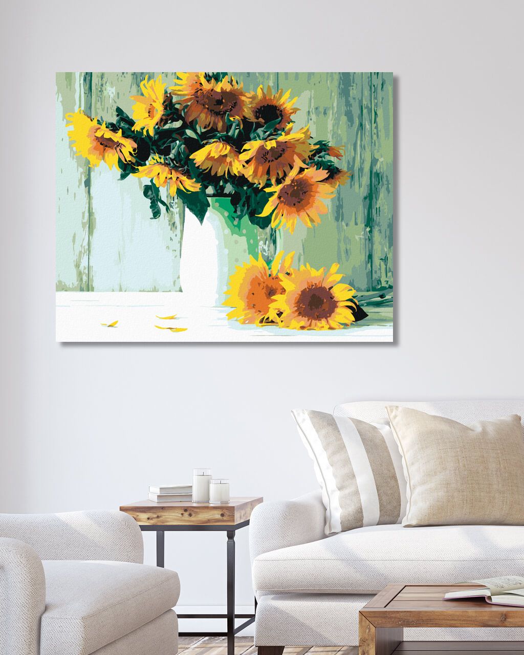 zuty Malování podle čísel - SLUNEČNICE U STARÉ ZDI - Rozměr: 40x50 cm, Rámování: Varianta: bez rámu a bez vypnutí plátna - obrázek 8