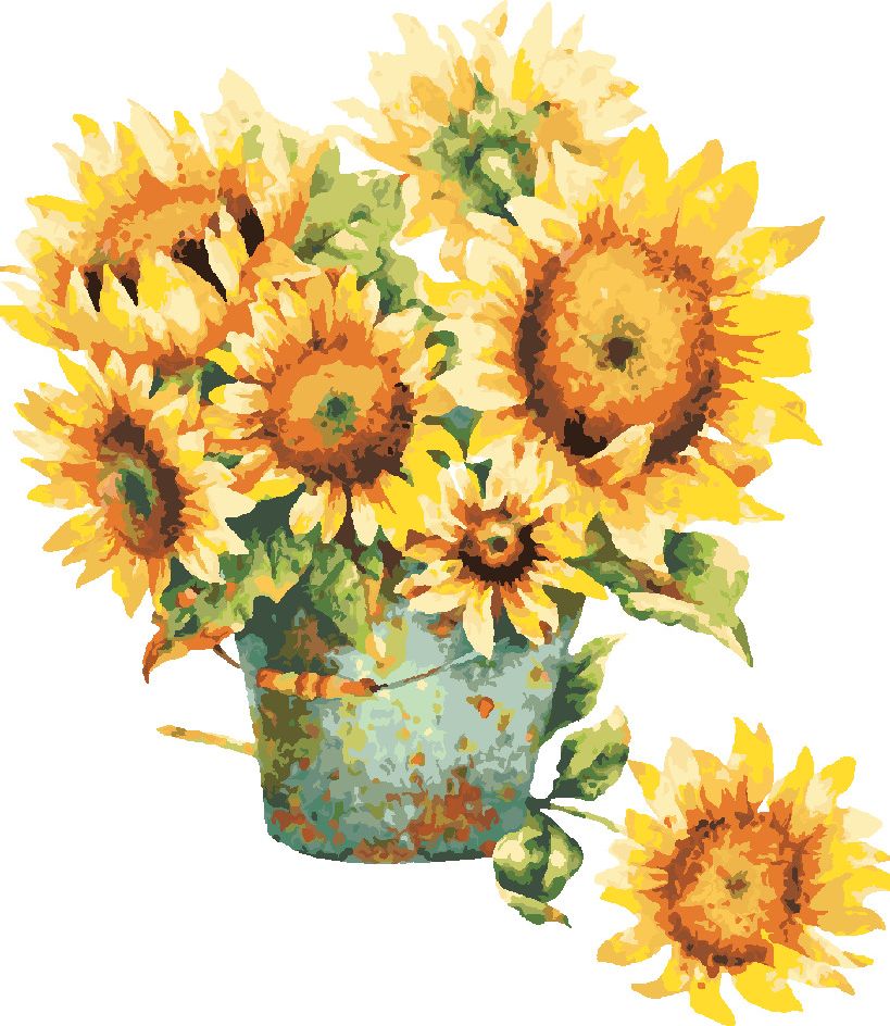 zuty Malování podle čísel - KBELÍK SLUNEČNIC - Rozměr: 40x50 cm, Rámování: Varianta: bez rámu a bez vypnutí plátna - obrázek 8