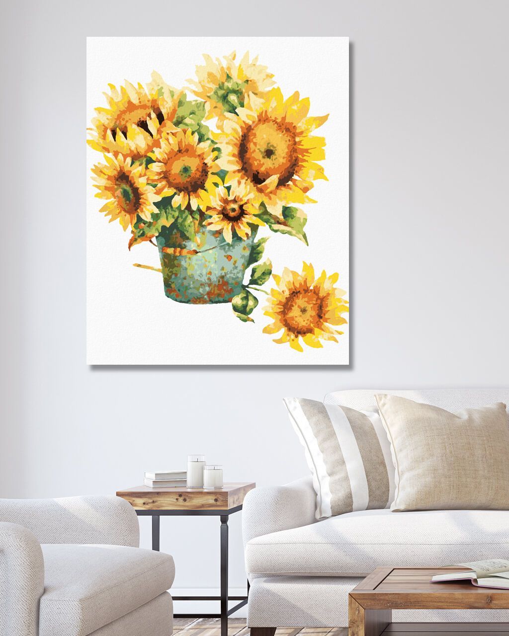 zuty Malování podle čísel - KBELÍK SLUNEČNIC - Rozměr: 40x50 cm, Rámování: Varianta: vypnuté plátno na rám - obrázek 4