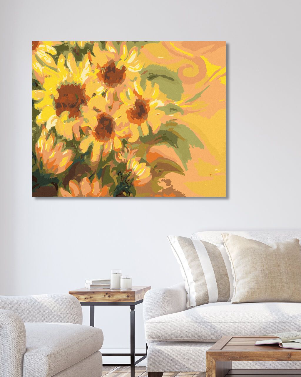 zuty Malování podle čísel - SLUNÍČKOVÉ SLUNEČNICE - Rozměr: 40x50 cm, Rámování: Varianta: bez rámu a bez vypnutí plátna - obrázek 6