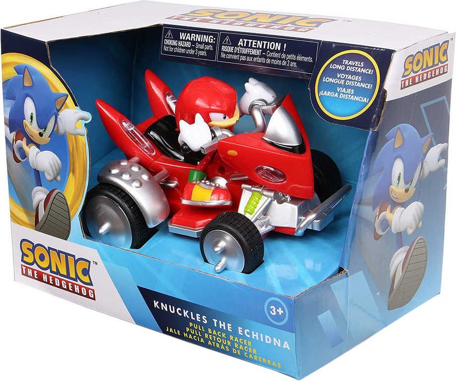 Závodní autíčko červené 14cm set s figurkou ježek Sonic zpětný chod plast - obrázek 3