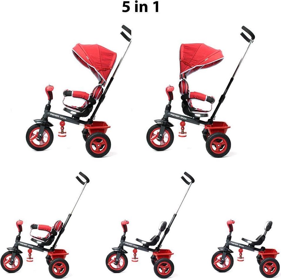 Dětská tříkolka Baby Mix 5v1 RIDER 360° (poškozený obal) - modrá - obrázek 19