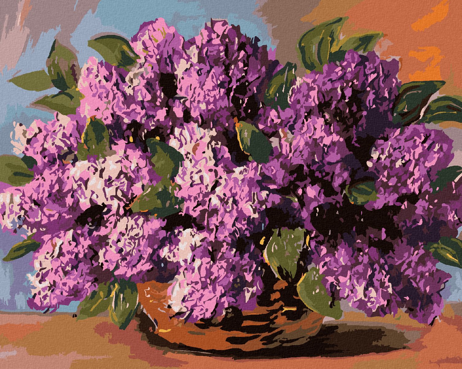 zuty Malování podle čísel - KYTICE ŠEŘÍKŮ V PROUTĚNÉM KOŠÍKU - Rozměr: 40x50 cm, Rámování: Varianta: vypnuté plátno na rám - obrázek 1