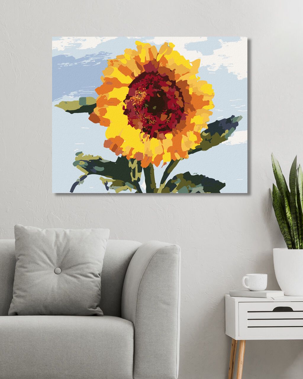 zuty Malování podle čísel - ZÁŘIVÁ SLUNEČNICE - Rozměr: 40x50 cm, Rámování: Varianta: vypnuté plátno na rám - obrázek 2