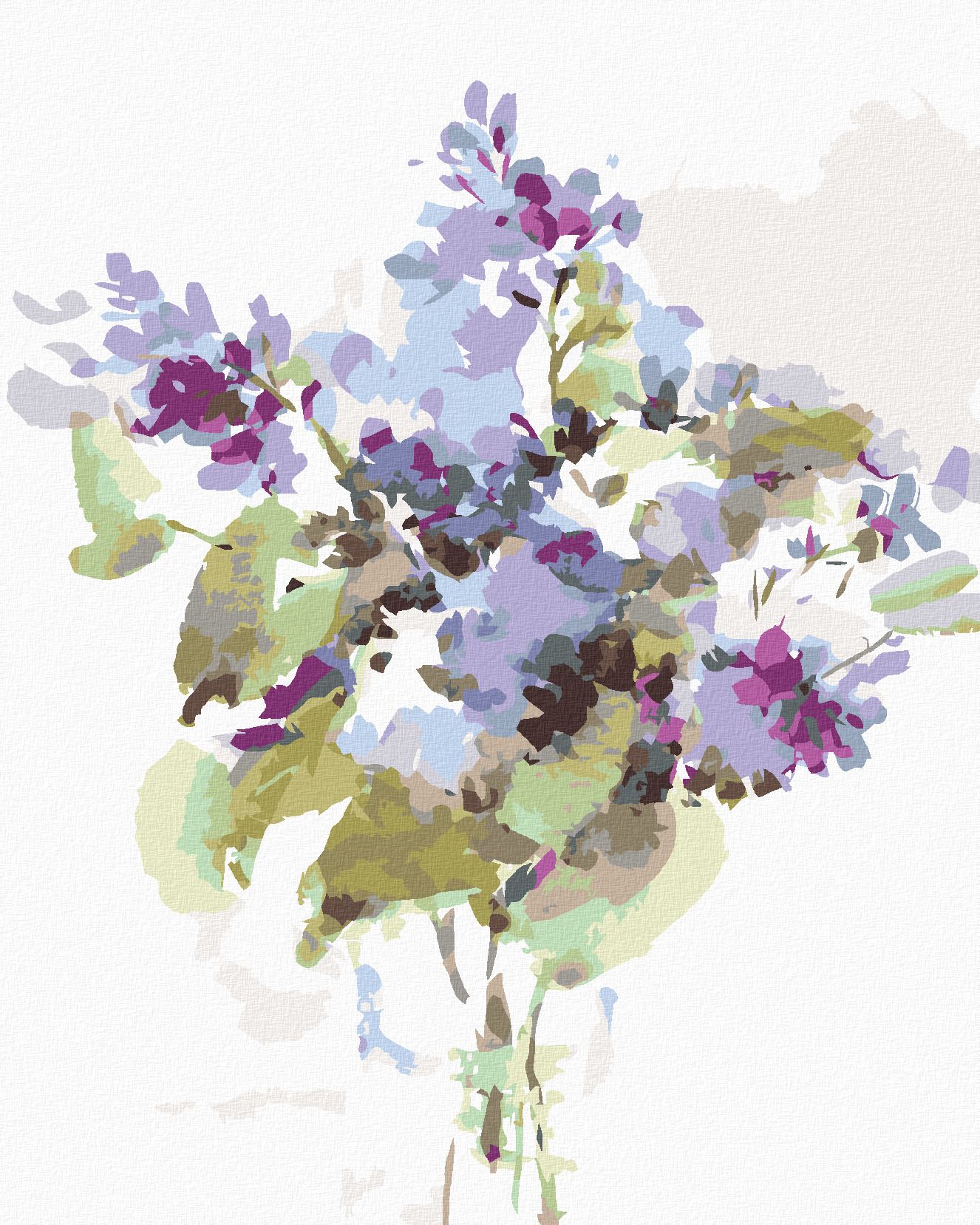 zuty Malování podle čísel - KYTICE ŠEŘÍKŮ - Rozměr: 40x50 cm, Rámování: Varianta: vypnuté plátno na rám - obrázek 1