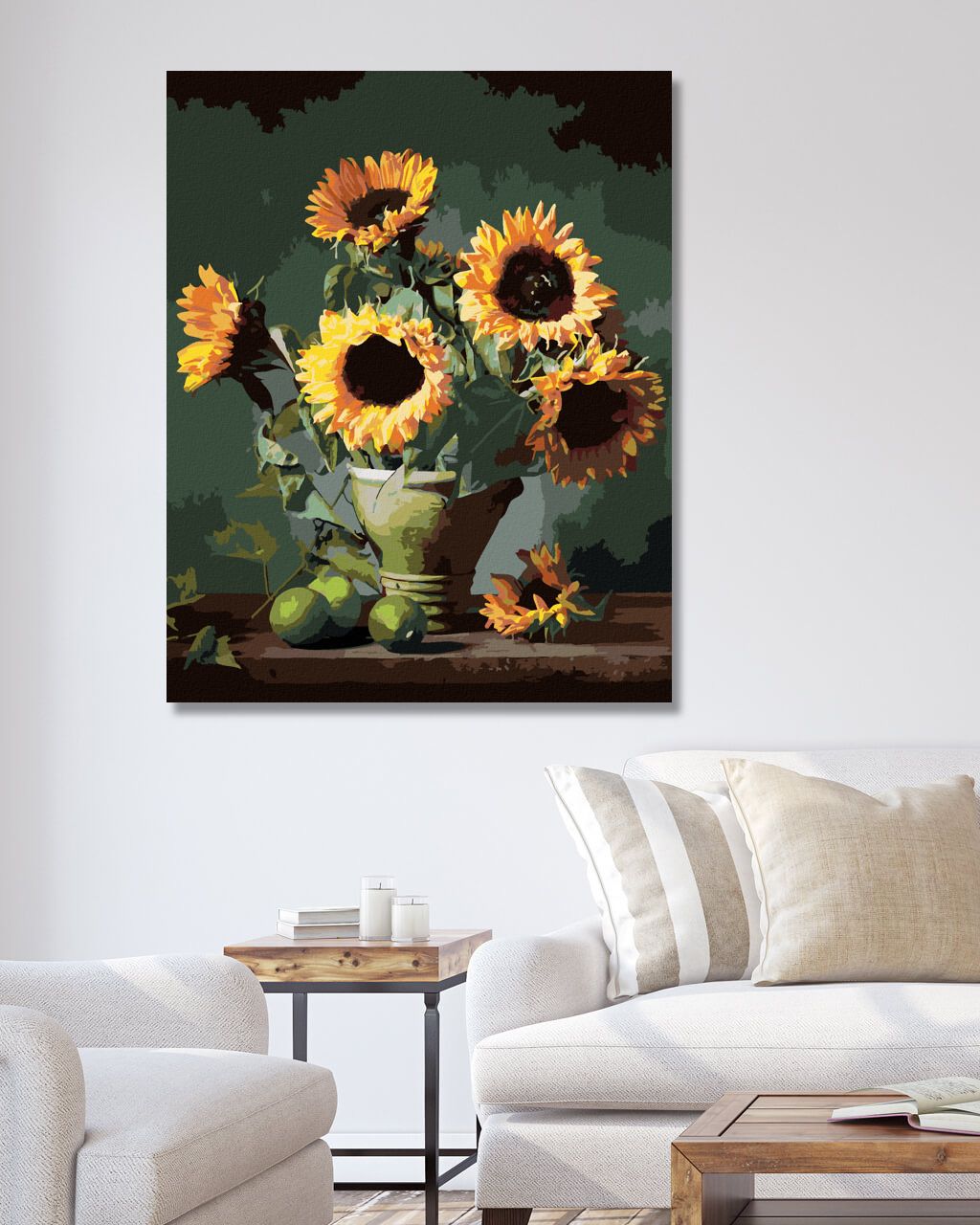 zuty Malování podle čísel - SLUNEČNICE A LIMETKY - Rozměr: 40x50 cm, Rámování: Varianta: vypnuté plátno na rám - obrázek 5