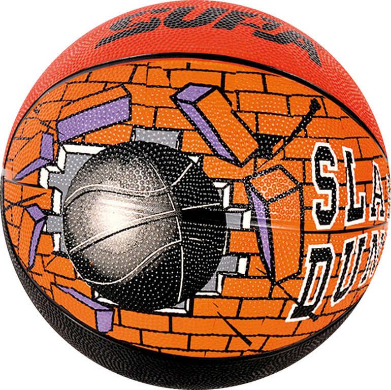 Míč na košíkovou různobarevný s grafikou basketbal 4 druhy - obrázek 2