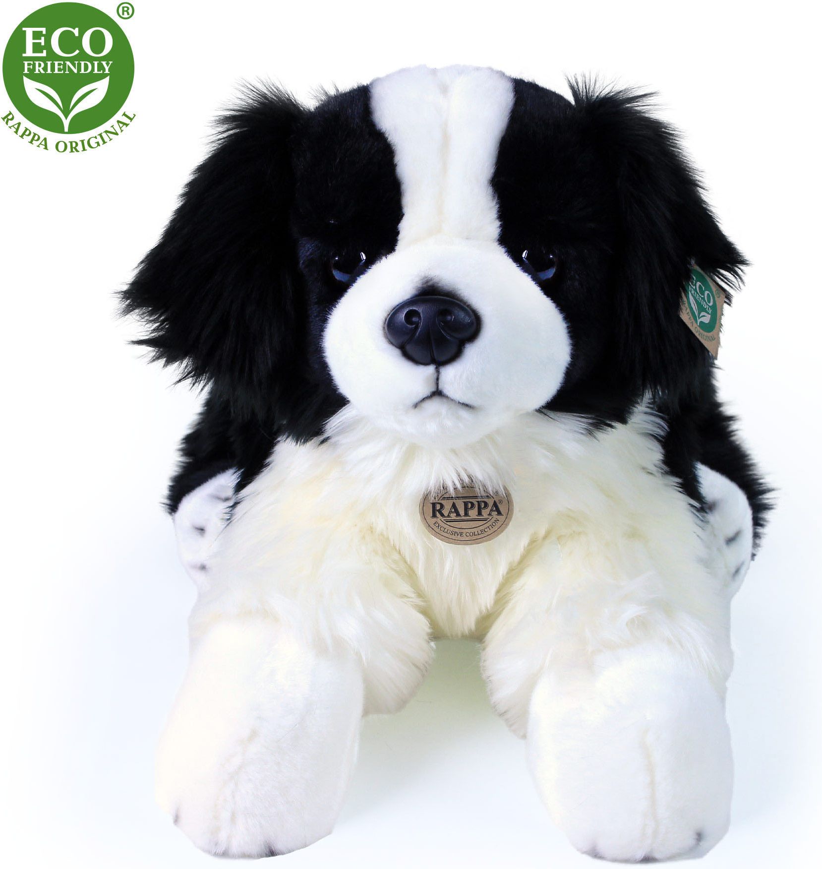 RAPPA Plyšový pes Border kólie ležící 60 cm ECO-FRIENDLY - obrázek 1