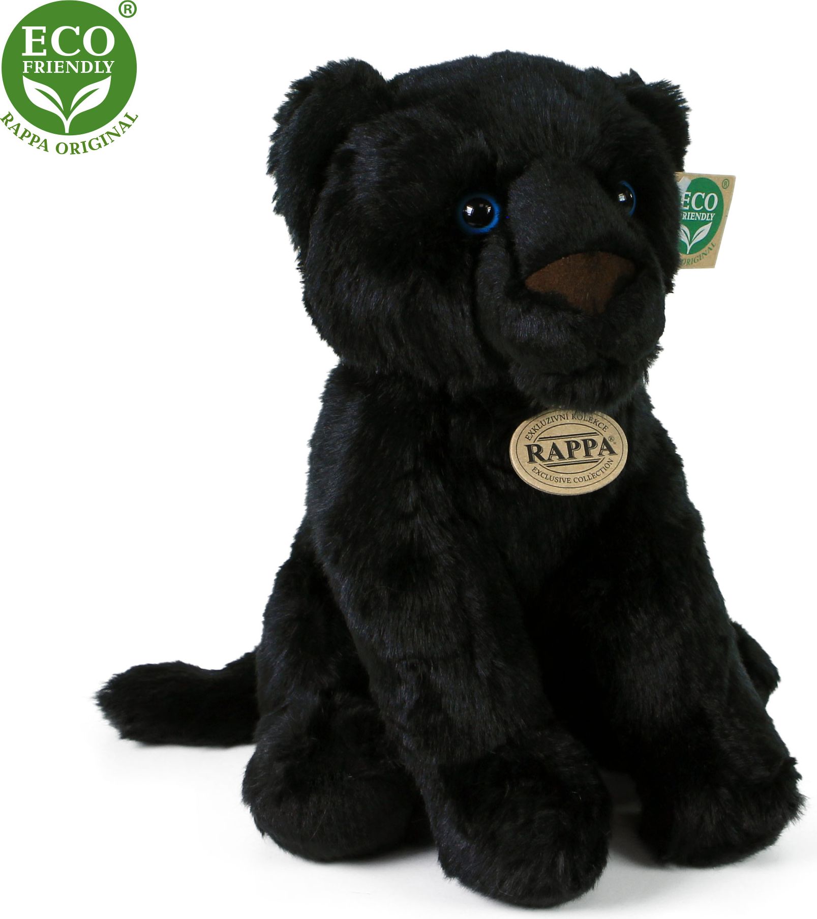 RAPPA Plyšový černý panter 30 cm ECO-FRIENDLY - obrázek 2