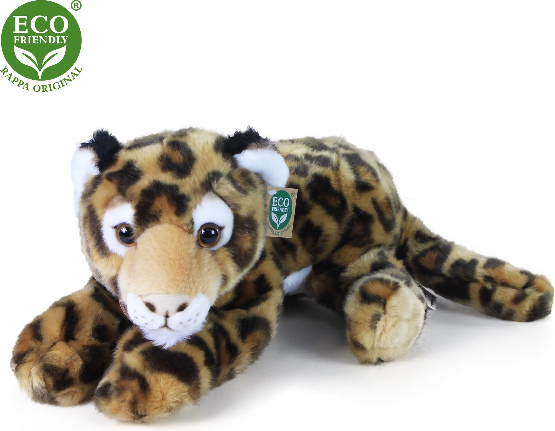 RAPPA Plyšový leopard ležící 40 cm ECO-FRIENDLY - obrázek 1