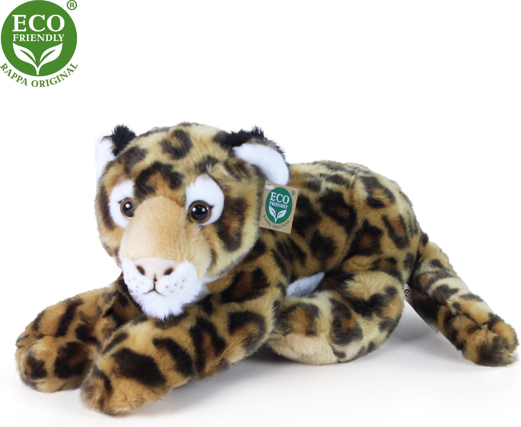 RAPPA Plyšový leopard ležící 40 cm ECO-FRIENDLY - obrázek 2