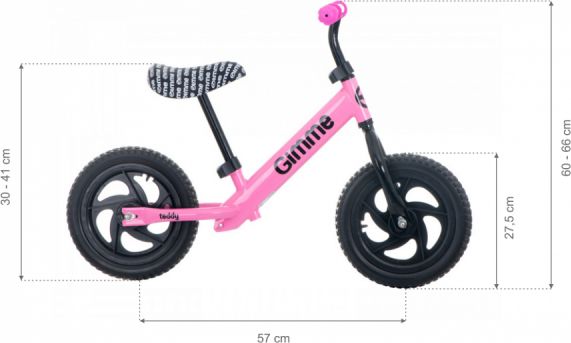 GIMME Balanční odrážedlo Teddy - růžové - obrázek 9