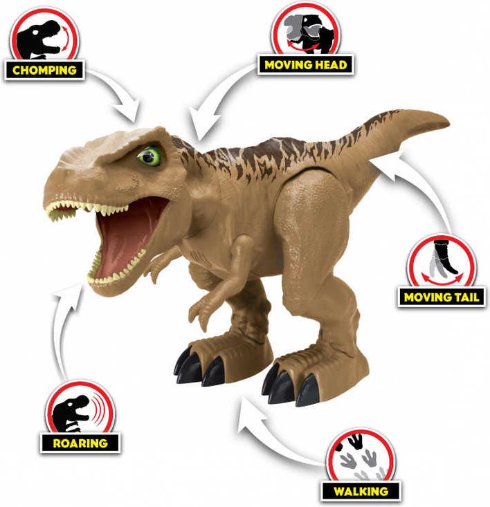 Dinosaurus interaktivní T-Rex pravěký ještěr chodící na baterie plast Zvuk - obrázek 3