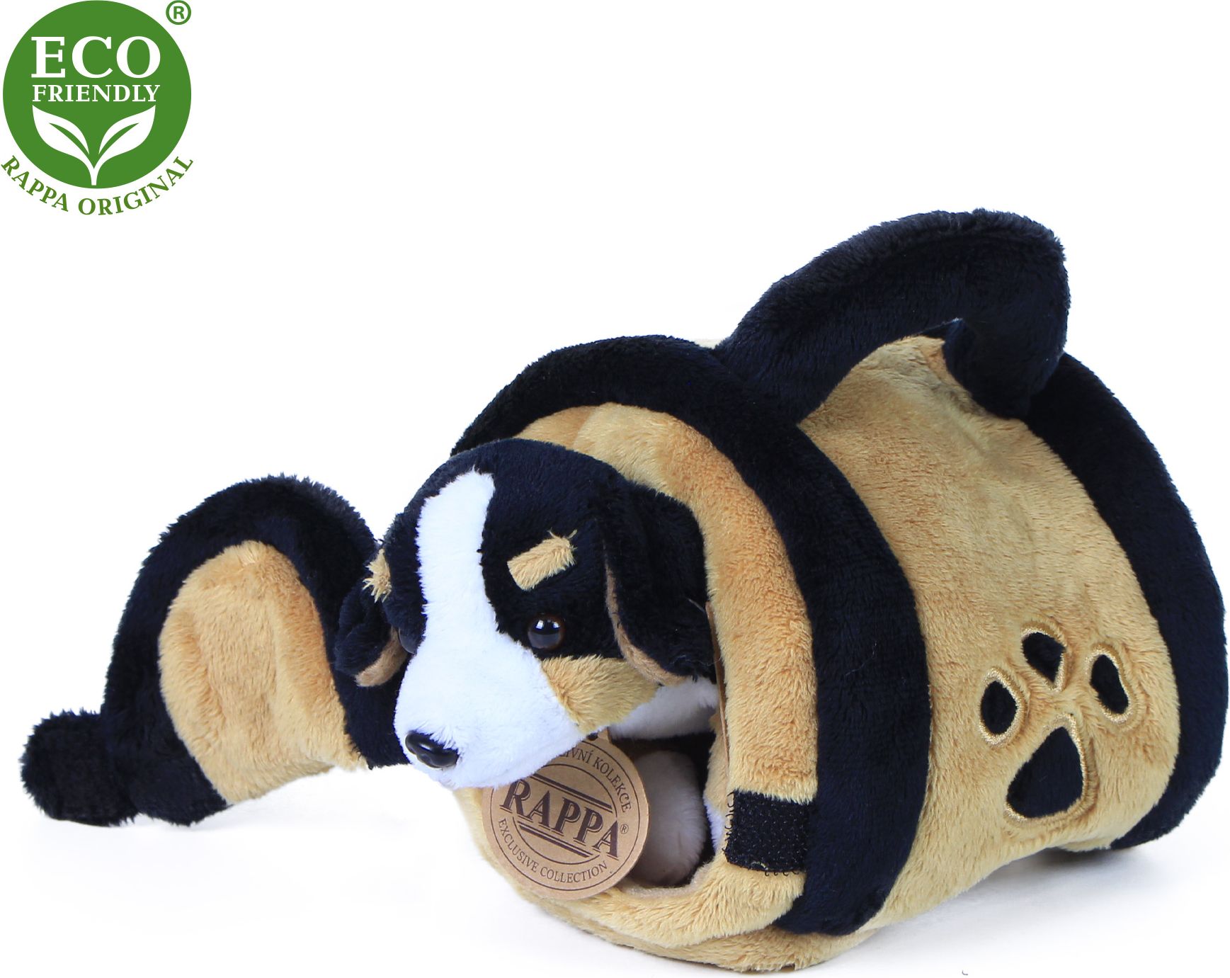 RAPPA Plyšový pes Bernský salašnický v přepravce 15 cm ECO-FRIENDLY - obrázek 1