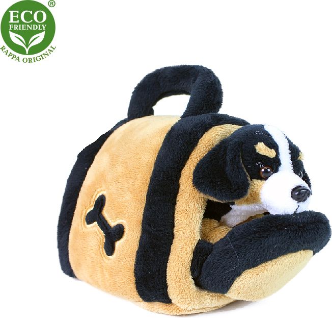 RAPPA Plyšový pes Bernský salašnický v přepravce 15 cm ECO-FRIENDLY - obrázek 4