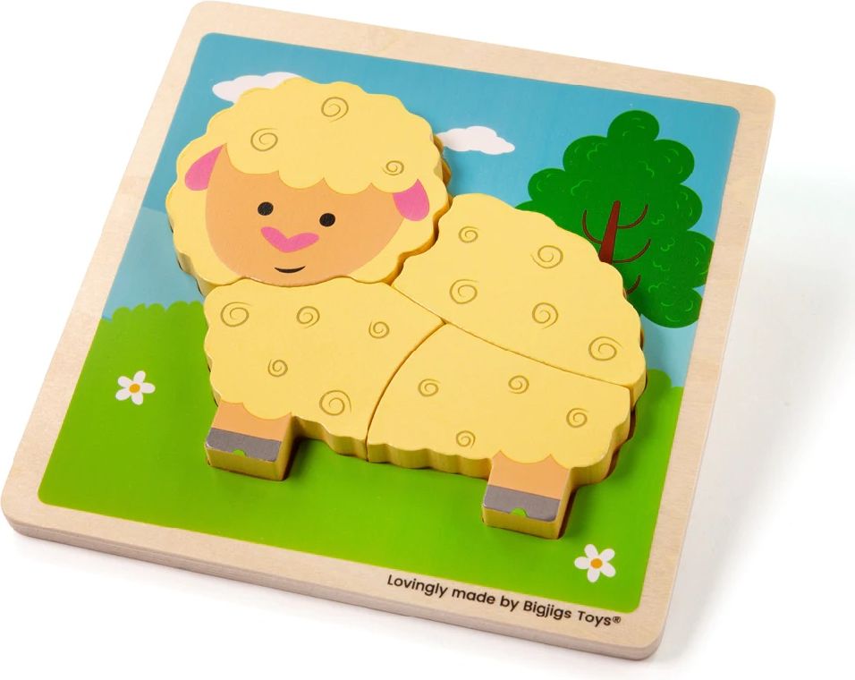 Bigjigs Toys Vkládací puzzle Ovečka - obrázek 1