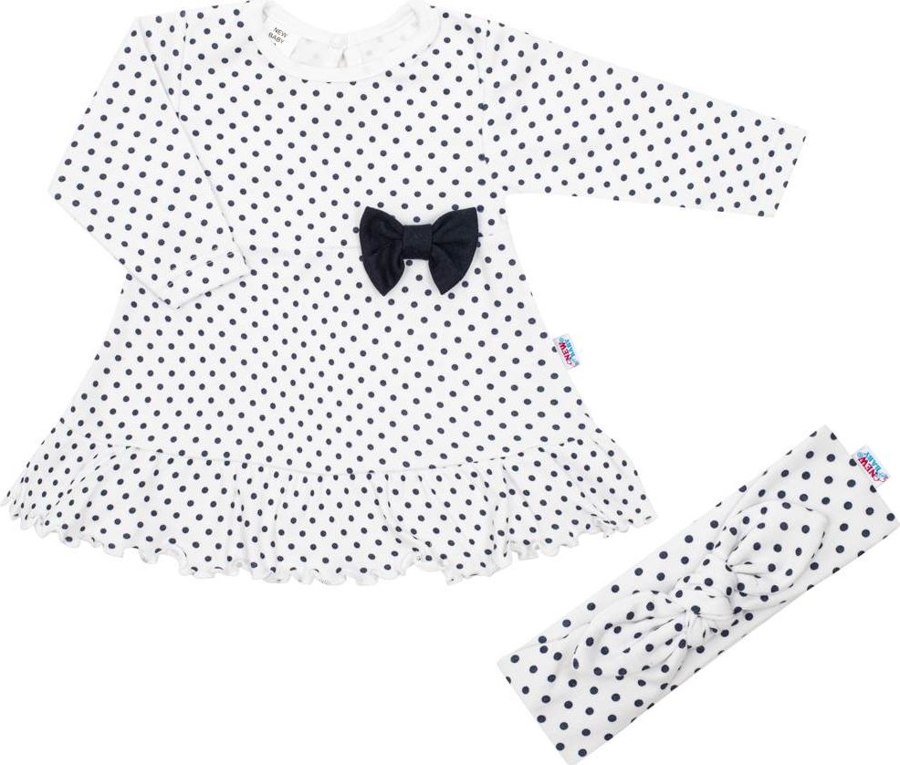 Kojenecké bavlněné šatičky s čelenkou New Baby Teresa Varianta: bílá/56 (0-3m) - obrázek 3
