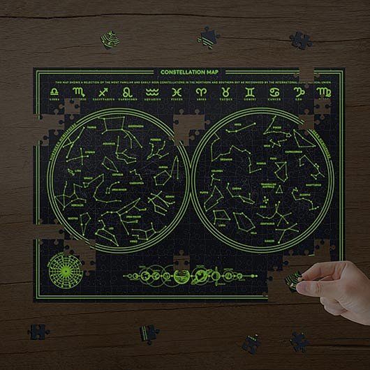 Svítící puzzle ve tmě - konstelace - obrázek 3