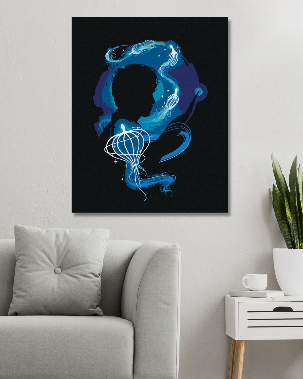 zuty Malování podle čísel - MLOK SCAMANDER A PARAZITI VODNÍHO DRAKA (FANTASTICKÁ ZVÍŘATA) - Rozměr: 40x50 cm, Rámování: Varianta: bez rámu a bez vypnutí plátna - obrázek 8