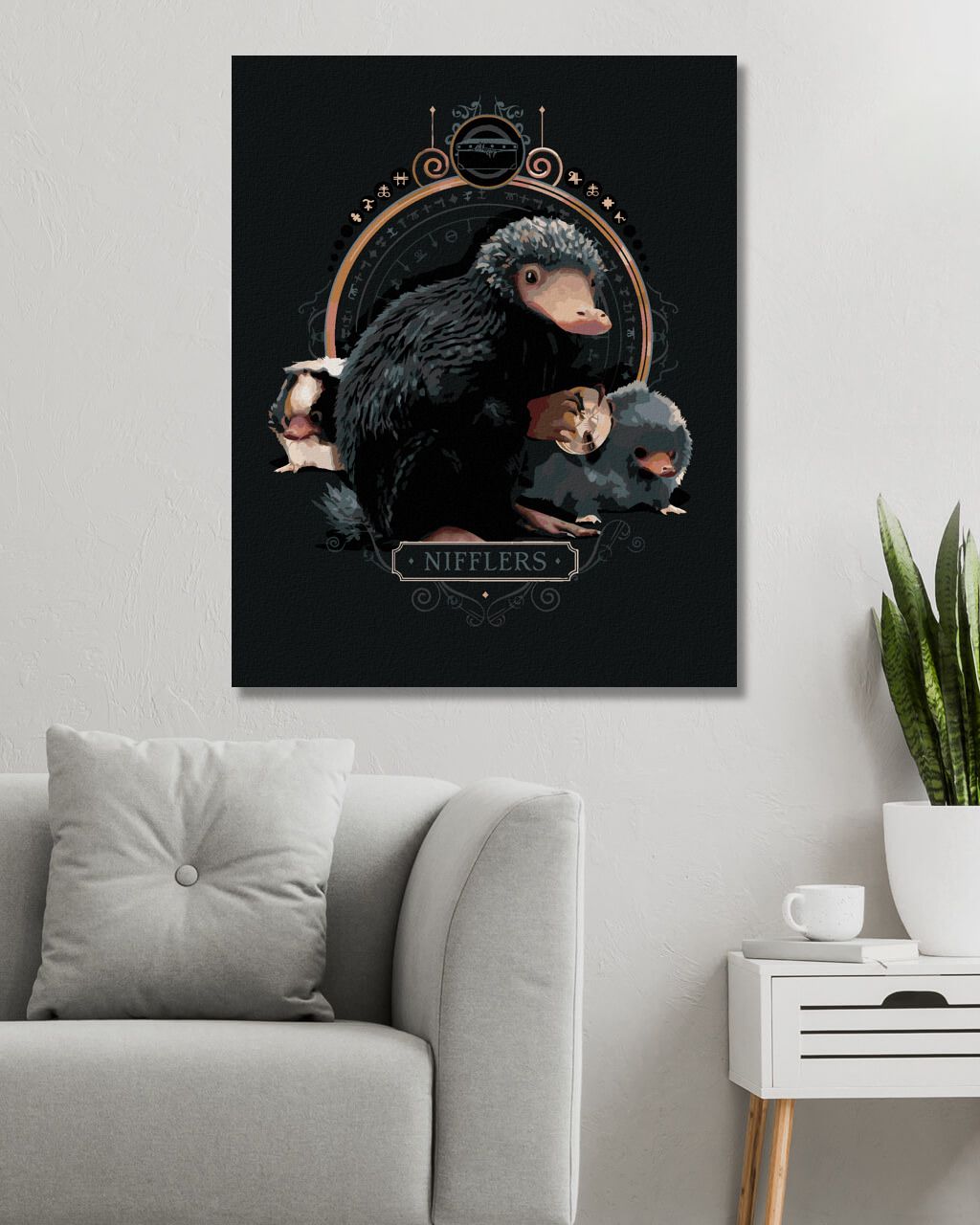 zuty Malování podle čísel - PORTRÉT HRABÁCI (FANTASTICKÁ ZVÍŘATA) - Rozměr: 40x50 cm, Rámování: Varianta: bez rámu a bez vypnutí plátna - obrázek 10