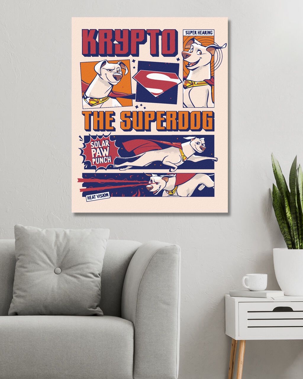 zuty Malování podle čísel - KRYPTO THE SUPERDOG PLAKÁT (DC LIGA SUPERMAZLÍČKŮ) - Rozměr: 40x50 cm, Rámování: Varianta: vypnuté plátno na rám - obrázek 2