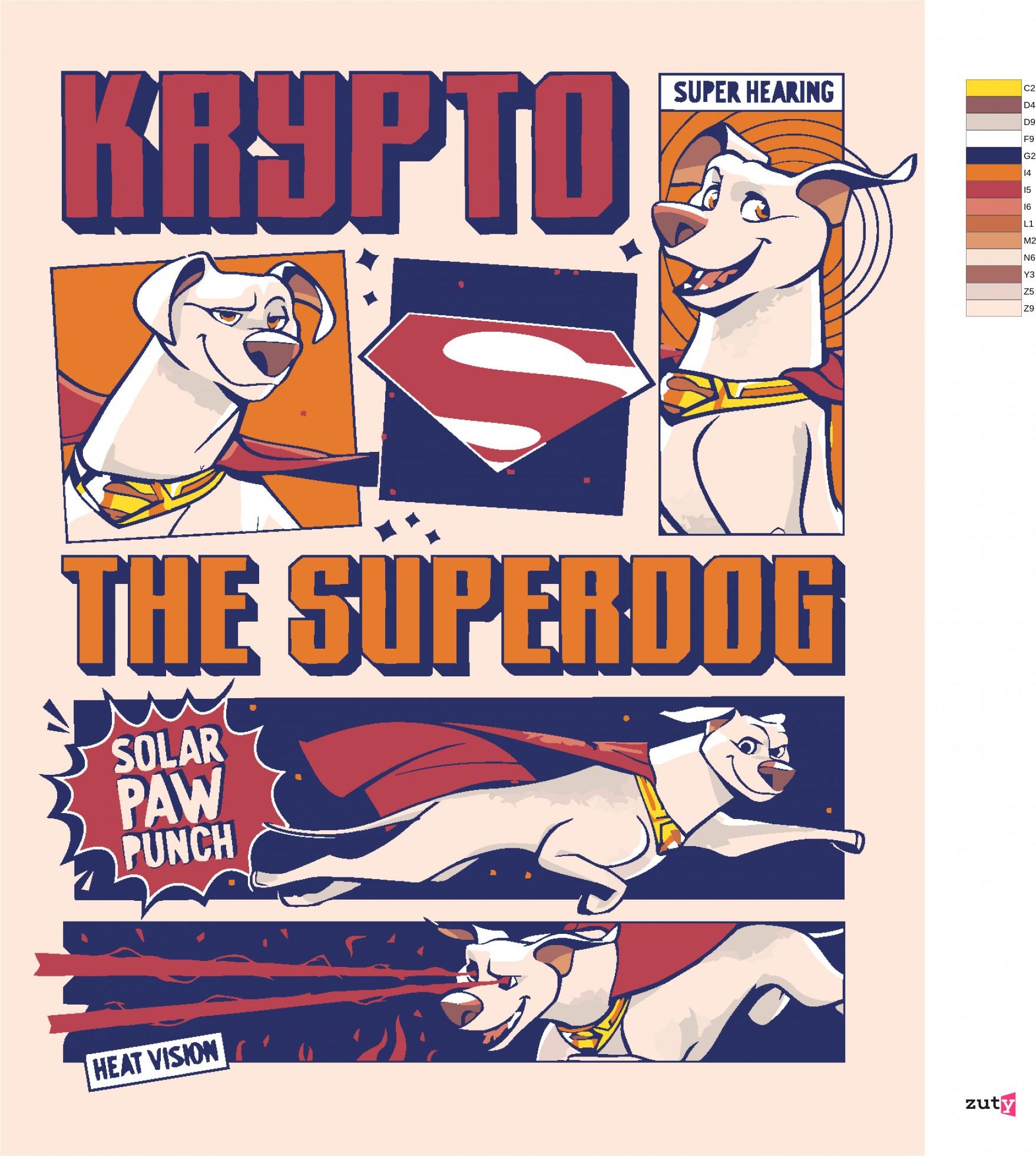 zuty Malování podle čísel - KRYPTO THE SUPERDOG PLAKÁT (DC LIGA SUPERMAZLÍČKŮ) - Rozměr: 40x50 cm, Rámování: Varianta: vypnuté plátno na rám - obrázek 3