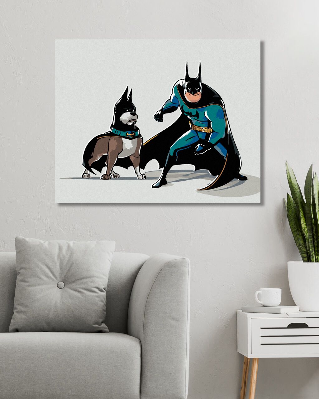 zuty Malování podle čísel - BATMANŮV NEJLEPŠÍ PŘÍTEL (DC LIGA SUPERMAZLÍČKŮ) - Rozměr: 40x50 cm, Rámování: Varianta: bez rámu a bez vypnutí plátna - obrázek 3